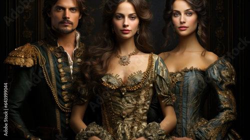 Fashion shot of a famous turkish actors in medieval style clothes.