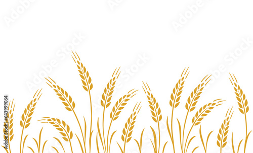seamless background with wheat, oat, rye stalks