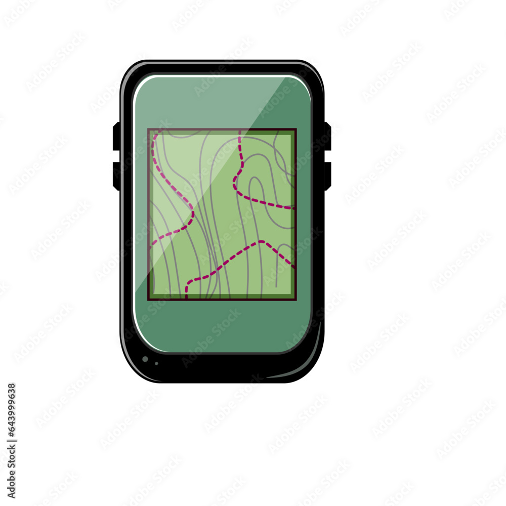 map gandheld gps cartoon. outdoor navigator, equipment location, positioning travel map gandheld gps sign. isolated symbol vector illustration map gandheld gps cartoon. outdoor navigator, equipment location, positioning travel map gandheld gps sign. isolated symbol vector illustration