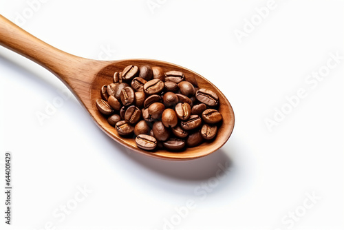brown coffee on a wooden spoon