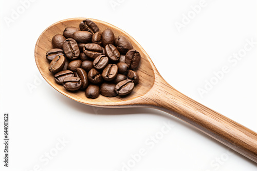 brown coffee on a wooden spoon