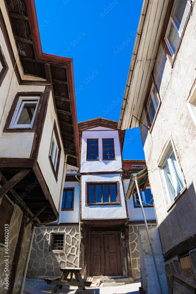 Beypazari district of Ankara. Street view from Beypazari with historical houses