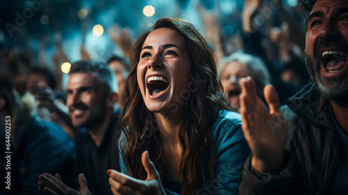 Crowd cheering at a live music concert © D-Stock Photo