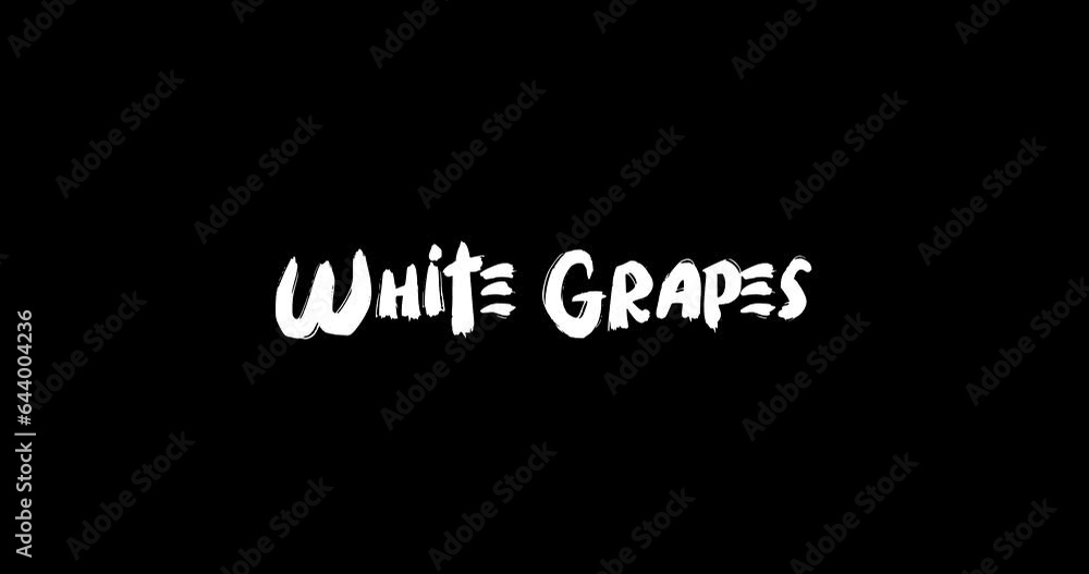 White Grapes Grunge Transition Bold Text Typography Animation on Black Background White Grapes Grunge Transition Bold Text Typography Animation on Black Background