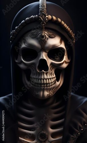 Skull symbol illustration.