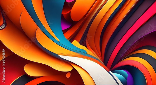 3d Colorful abstract wallpaper modern background 108. generative ai