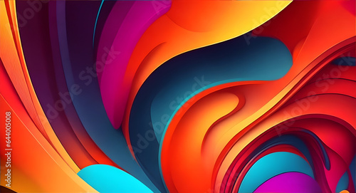 3d Colorful abstract wallpaper modern background 10. generative ai
