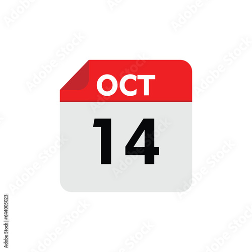 14 october icon with white background
