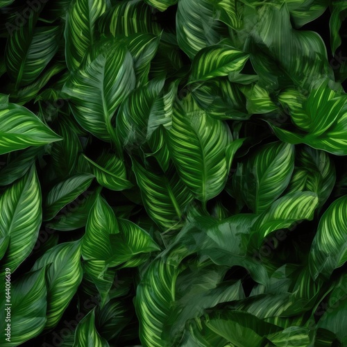 Seamless. Green leaves of plants