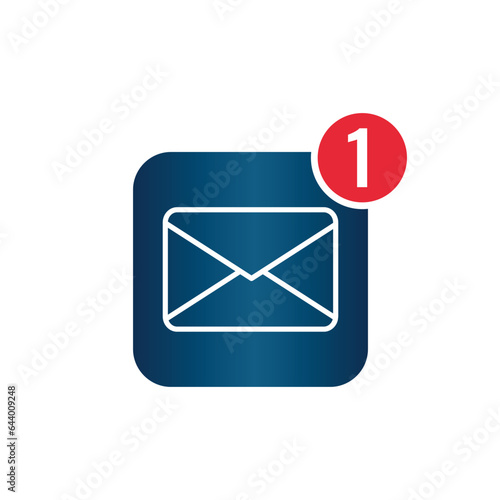new incoming message icon vector,