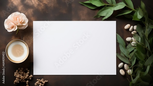 a blank invitation card blank card paper mockup white blank empty