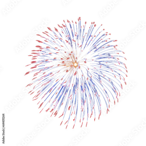 Firework Isolated on transparent background  png. Firework frame for new year party event  concept. 