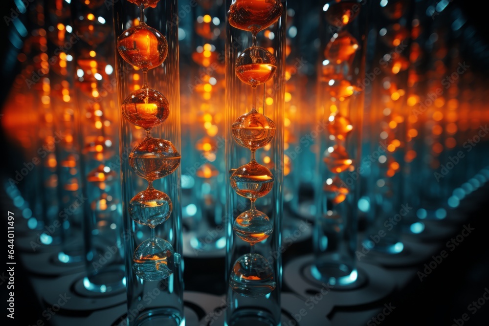 Laboratory With Test Tubes, Generative AI Laboratory With Test Tubes, Generative AI