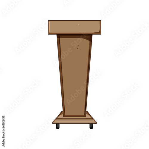 studio podium cartoon. cylinder geometric, light minimal, empty room studio podium sign. isolated symbol vector illustration