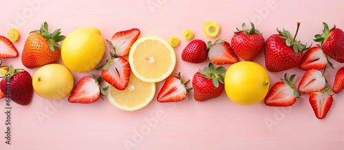 Freeze dried fruit strawberries and bananas isolated pastel background Copy space