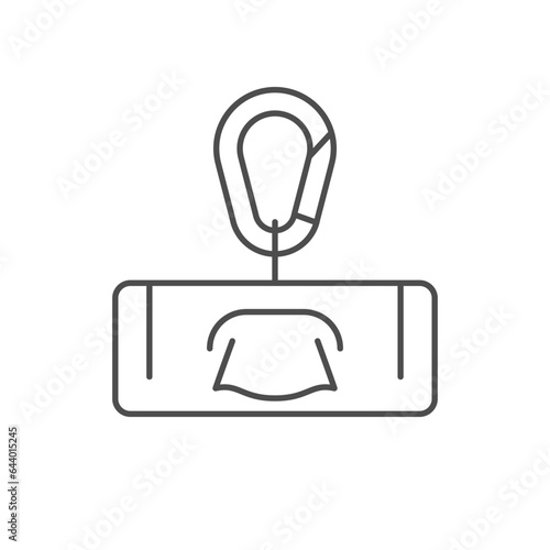 Dog bag case line icon