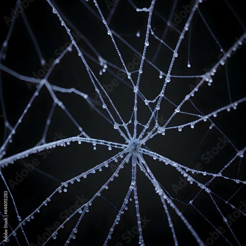"Diamond-Encrusted Web: Nature's Morning Jewel"