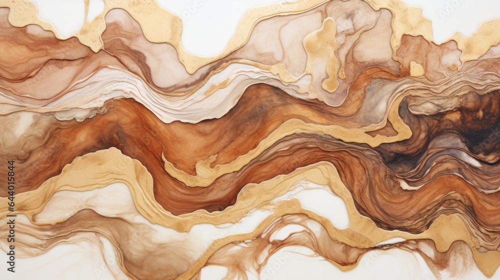 Abstract brown golden shiny glow wavy background. Gold glitter waves in earth tone colors textured design. Luxury caramel chocolate cocoa coffee fluid texture. . Abstract brown golden shiny glow wavy background. Gold glitter waves in earth tone colors textured design. Luxury caramel chocolate cocoa coffee fluid texture. .