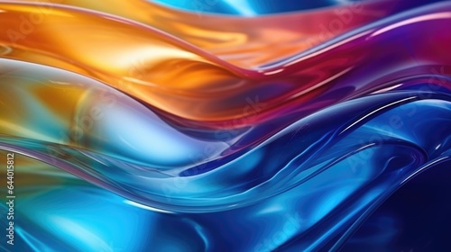 Wallpaper Mural Thick dense viscous provocative sticky flowing liquid texture abstract background. Vibrant colorful curve dynamic fluid for wallpaper presentations, websites, social media. Trendy graphic design.. Torontodigital.ca