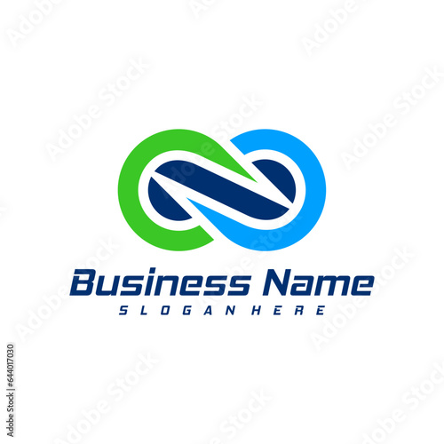 Infinity logo design vector. Nolimit logo design template concept