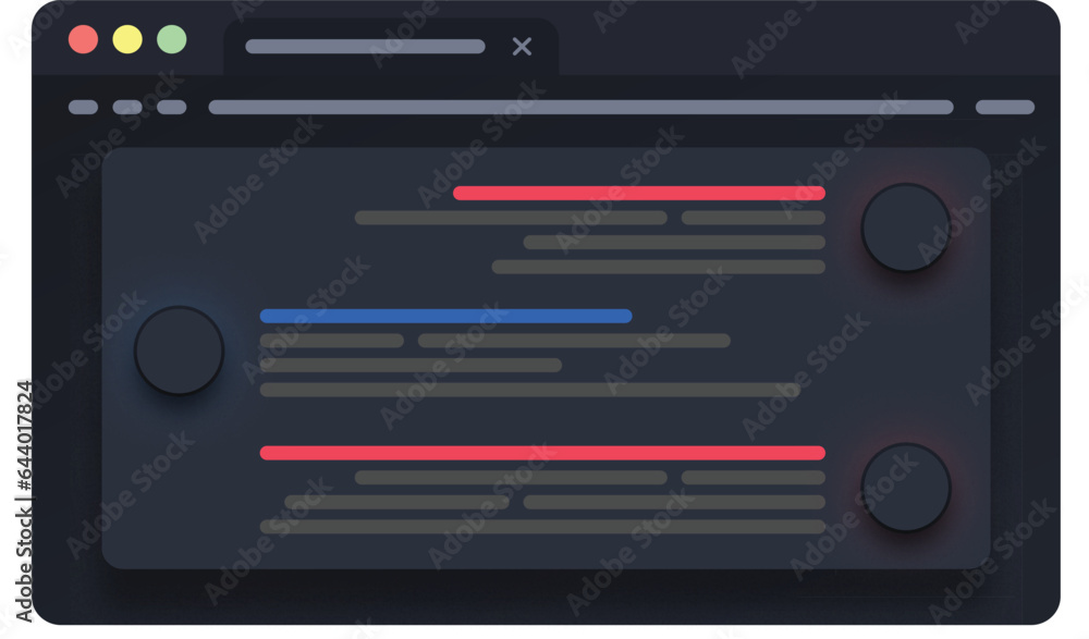 Browser chat window , web interface, illustration isolated Browser chat window , web interface, illustration isolated