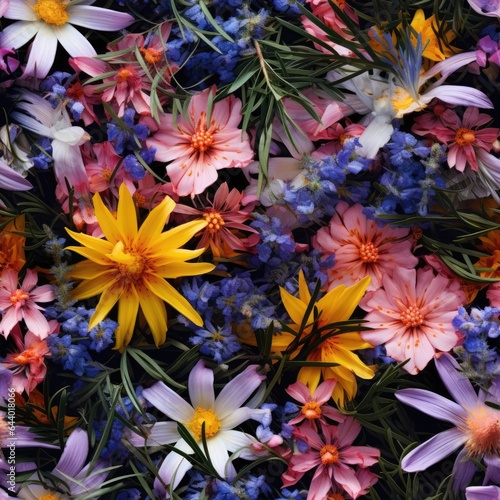Seamless texture of flowers