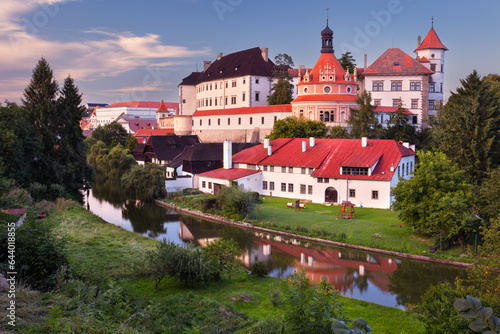 Jindrichuv Hradec, Czech Republic. Cityscape image of historical town of Jindrichuv Hradec, Czech Republic at summer sunset. photo