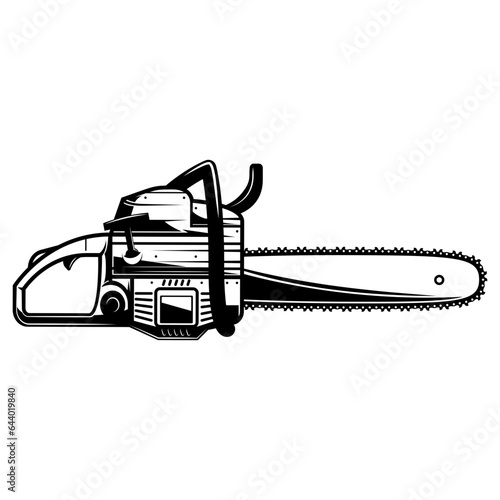 Chainsaw, isolated on a white background	