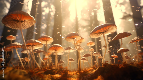 Illustration still life on the theme of the autumn forest,Generated by AI