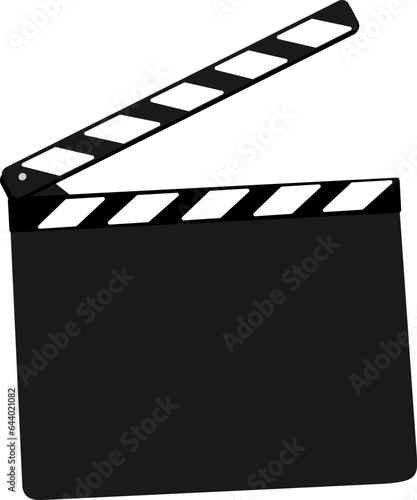 Clapperboard isolated on white vector illustration