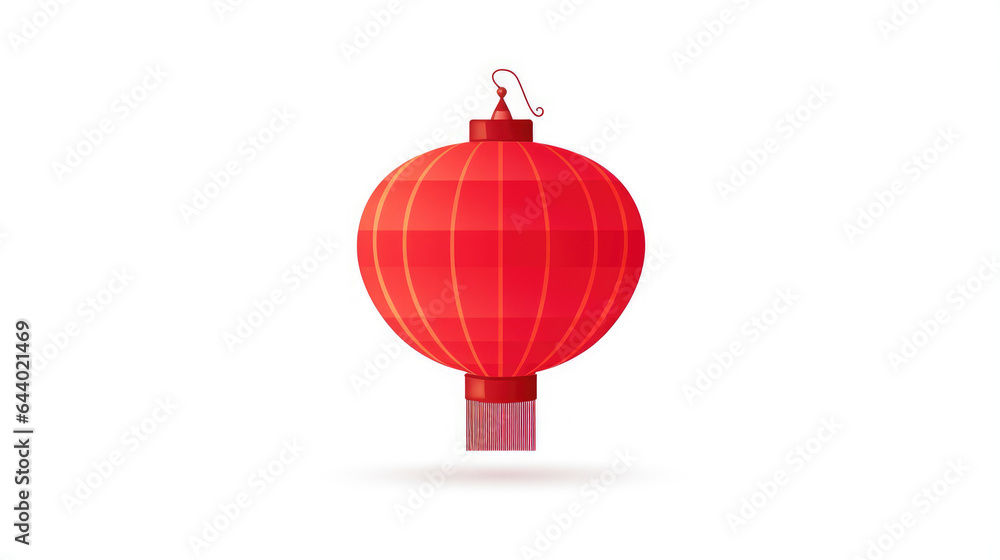 Obraz premium Glowing Chinese Lantern isolated, Festival Decoration, Generative ai