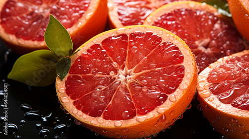 Top view of pile of fresh blood orange fruits with water spots  healthy food background