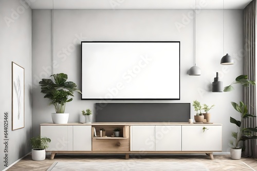 modern interior design with a big screen