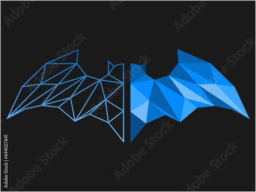 bat flying style polygonal