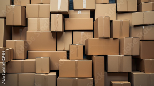 A bunch of boxes stacked on top of each other