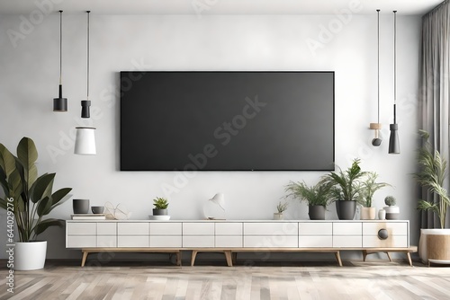 Big screen in a living room