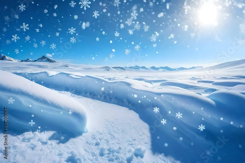 Wallpaper Mural winter landscape with snow Torontodigital.ca