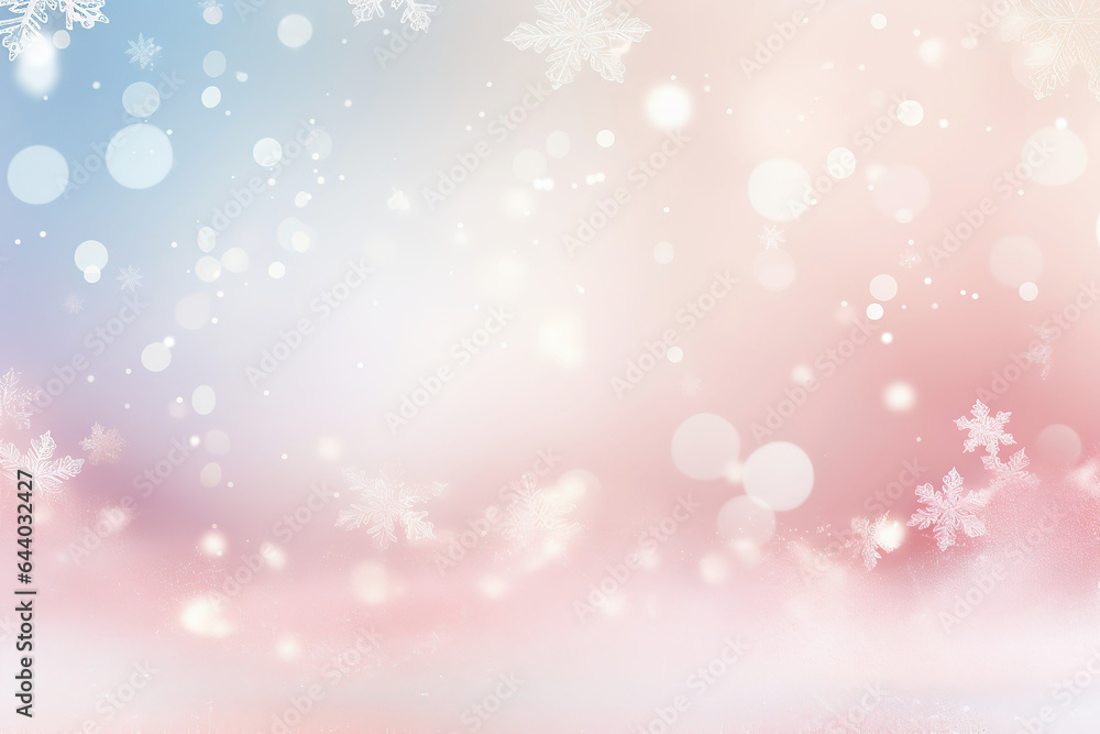 Christmas abstract holiday snowflakes on pastel gradient bakground Christmas abstract holiday snowflakes on pastel gradient bakground