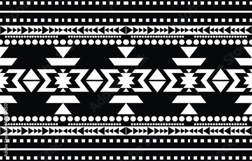 aztec seamless pattern.  rug textile print texture Tribal design, geometric symbols for logo, cards, fabric decorative works. traditional print vector illustration. on black and white background.