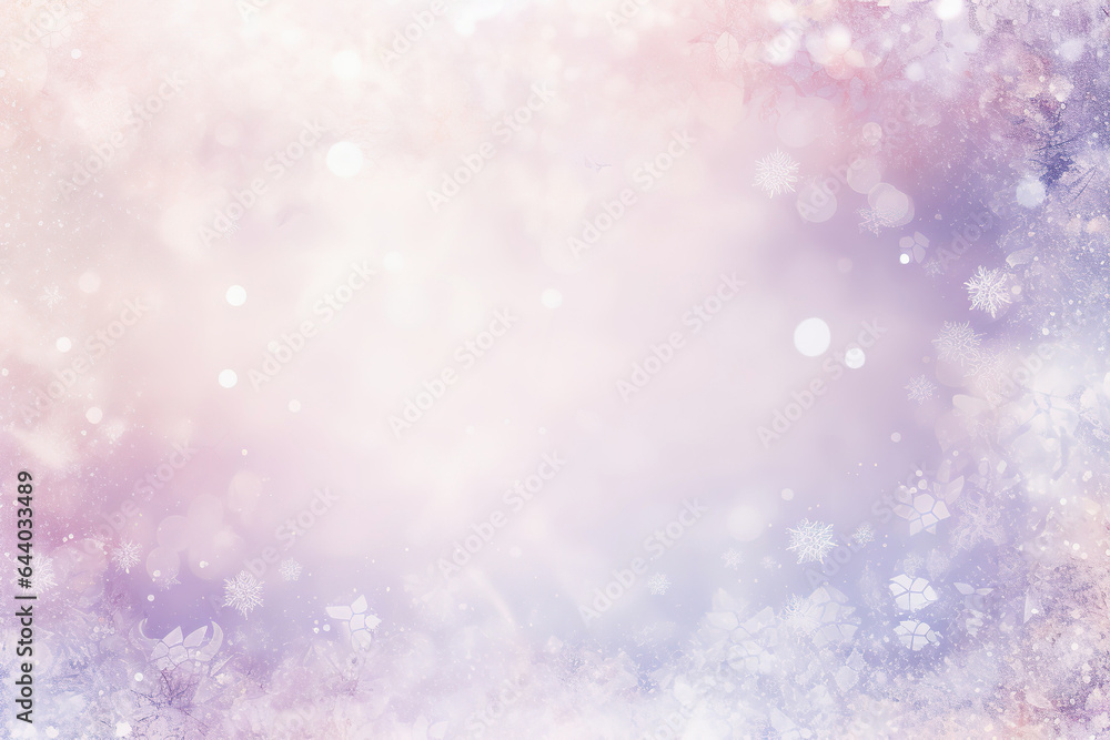 Christmas abstract holiday snowflakes on pastel gradient bakground
