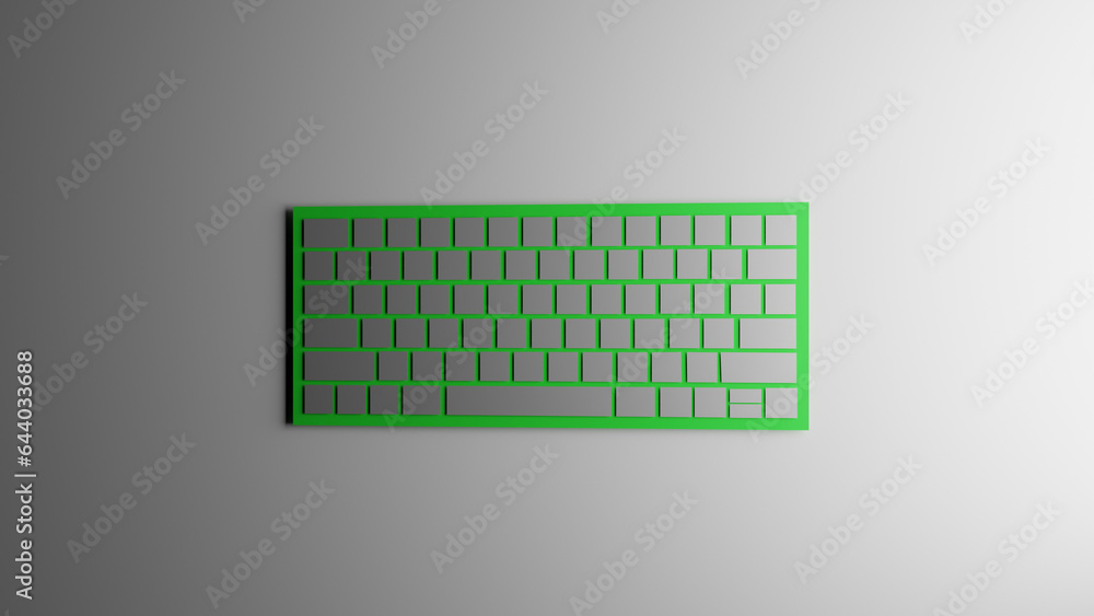 3d render of a keyboard