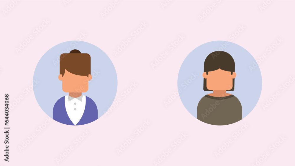 Fototapeta premium business avatar women vector set