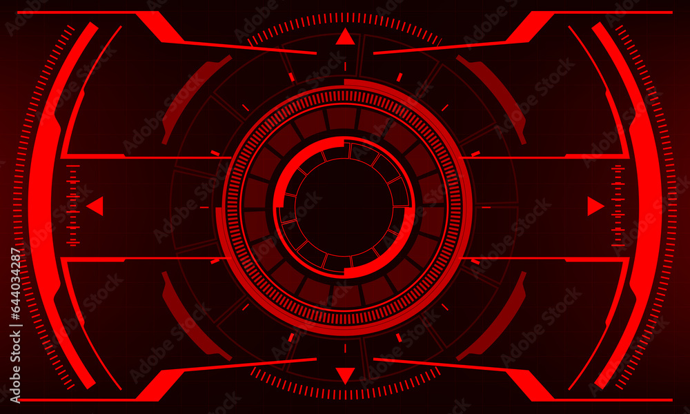 HUD sci-fi interface screen view red danger geometric design virtual reality futuristic technology creative display vector HUD sci-fi interface screen view red danger geometric design virtual reality futuristic technology creative display vector