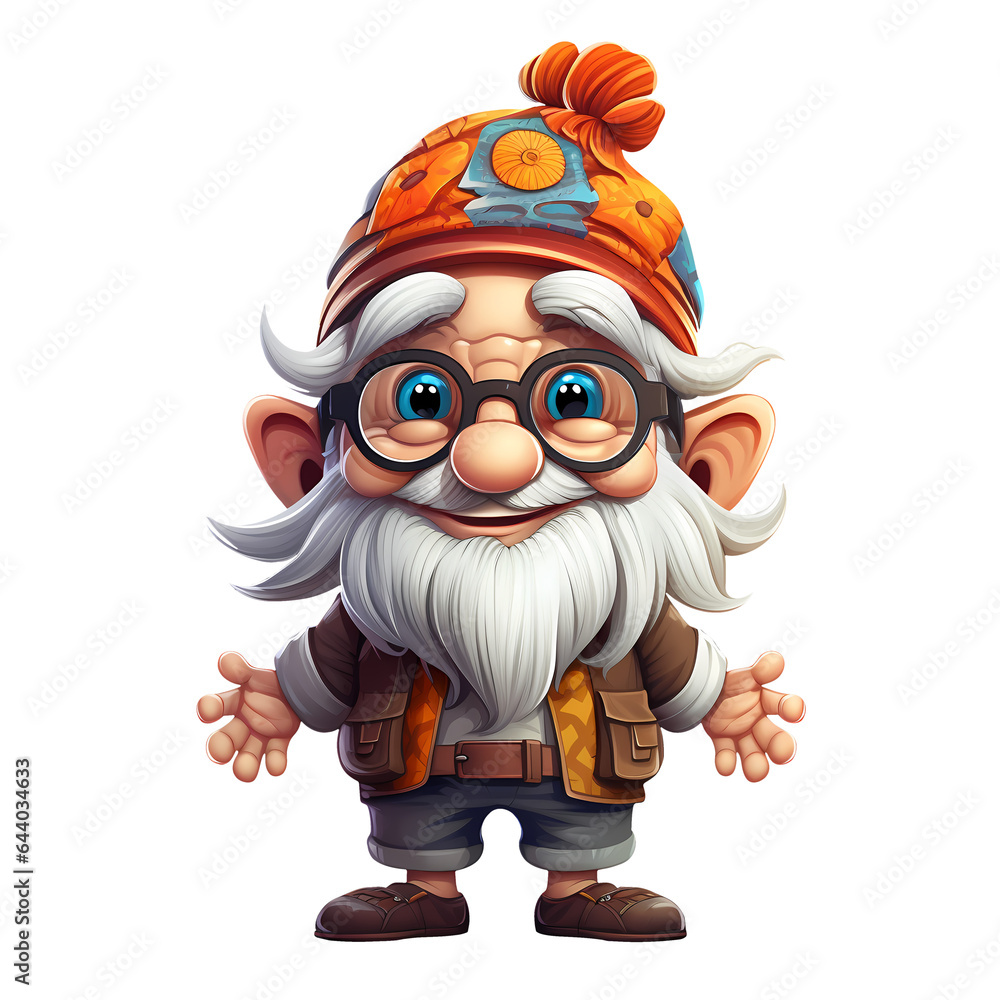 Obraz premium Cute Gnome Thanksgiving Clipart Illustration
