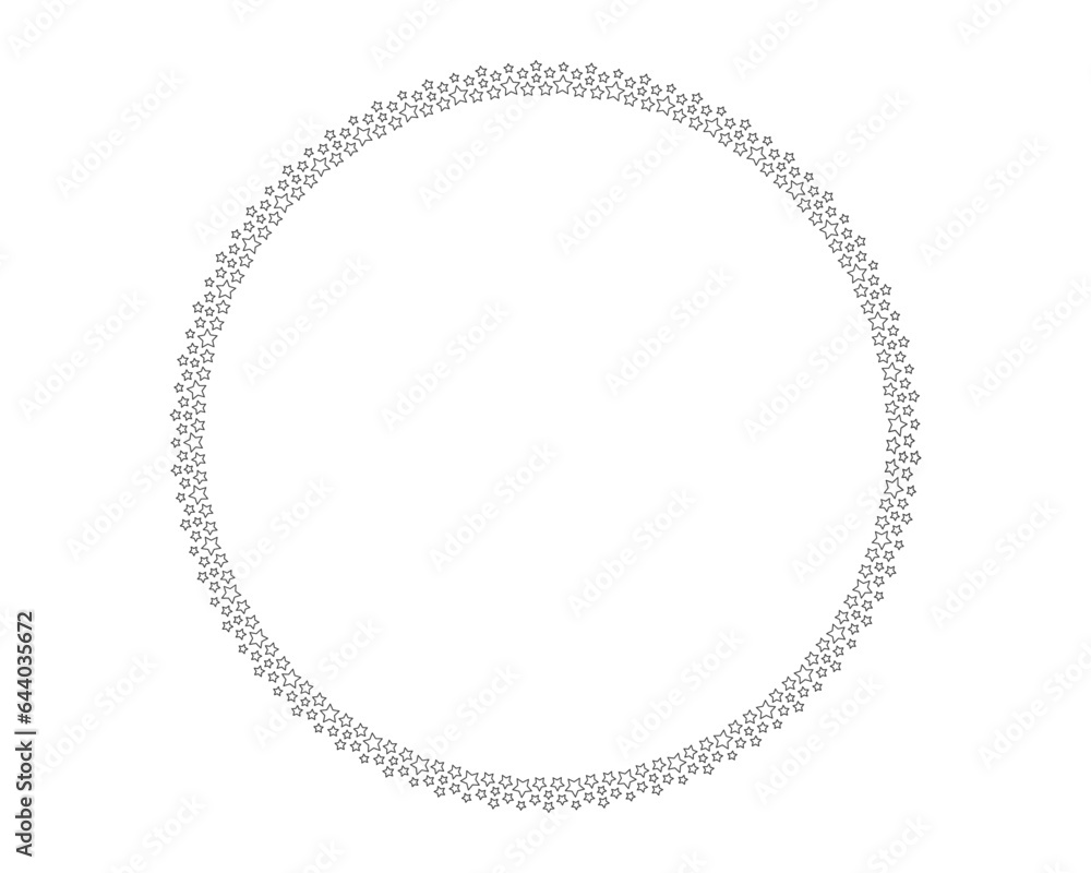 Start decoration frame in vector. Stars abstract round border. Start decoration frame in vector. Stars abstract round border.