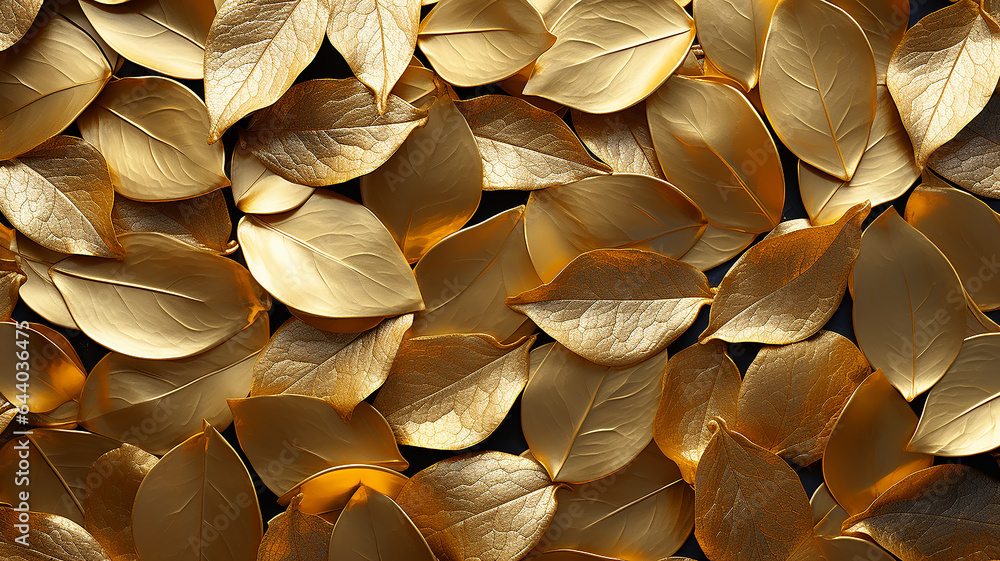 texture golden leaves metal tile foil, background yellow design texture golden leaves metal tile foil, background yellow design
