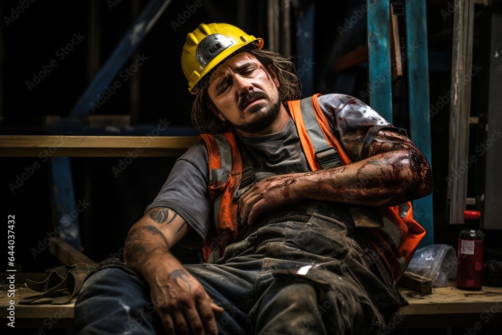 Construction worker injured on the job Construction worker injured on the job