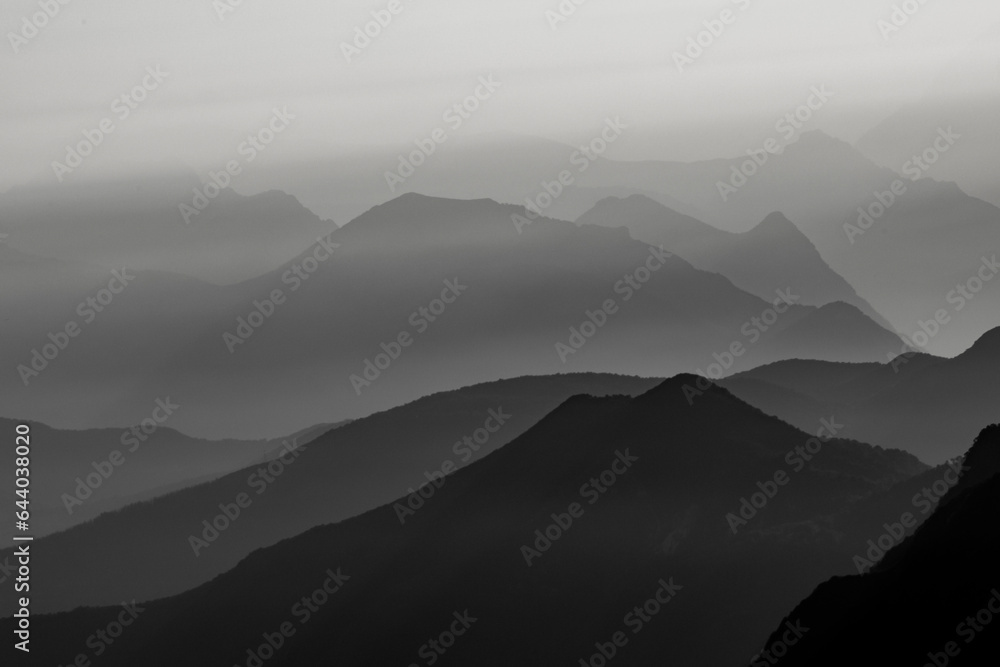 Mountain formation during amazing sundown Mountain formation during amazing sundown