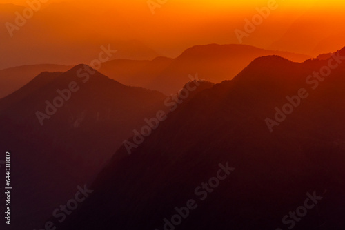 Wallpaper Mural Mountain formation during amazing sundown Torontodigital.ca