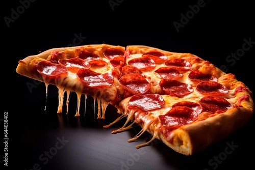 delicious pepperoni pizza. Generated AI